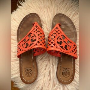 Tory Burch Women's Orange Sandals Size 8